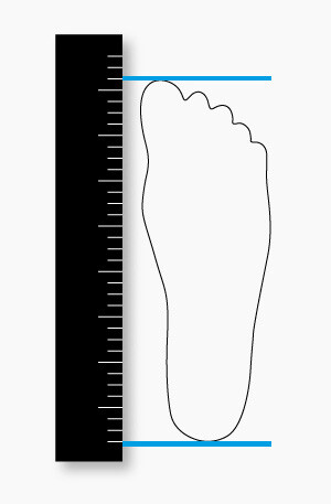 Jak správně změřit délku chodidla?